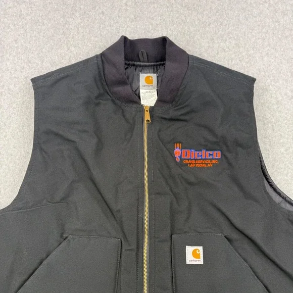 Carhartt Arctic Vest Mens 4XL Black Duck Canvas V01 Quilted Lined Workwear